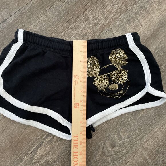 Disney Mickey Mouse Shorts Gold Foil Shades short Black Size XS (1) EUC - Picture 4 of 6
